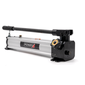 Product photo of an angled Ultra-High-Pressure Hand Pump against a white background