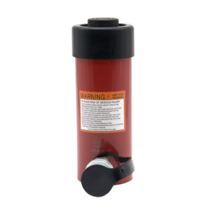 Rear view of a Single Acting 15 Ton 4 Stroke General Purpose Cylinder product photo against a white background