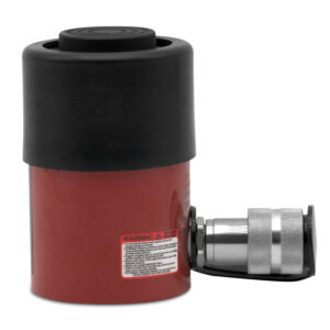 Side view of single Acting 25 Ton 1 Stroke General Purpose Cylinder product photo against a white background