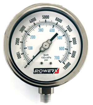 2-1/2" Face Diameter, stainless steel case, dry Gauge 1/4" NPTF
