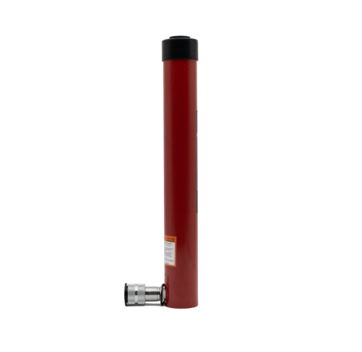 Product photo of the side of PowerX 10 Ton High-Pressure Hydraulic Cylinder, Single Acting, 14" Stroke, General Purpose