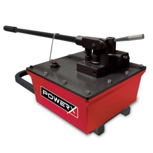 Portable Hydraulic Hand Pump 10k PSI Single Action 427 in³ Usable Oil Two Speed Aluminum Reservoir P427